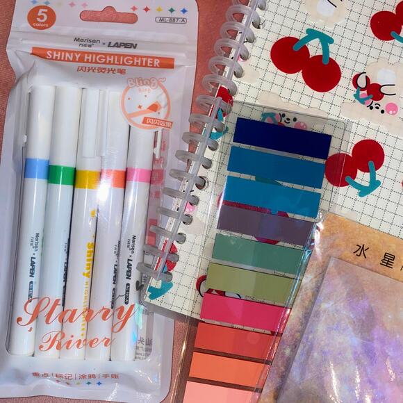 19 Pieces Journal Notebook Pen Market‎ Sticker Stationary School Gift Set Tape - Picture 4 of 4